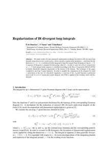 Regularization of IR divergent loop integrals
