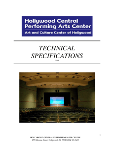 HC-PAC Technical Specs - Art and Culture Center/Hollywood