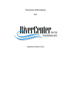 Technical Information For - RiverCenter for the Performing Arts