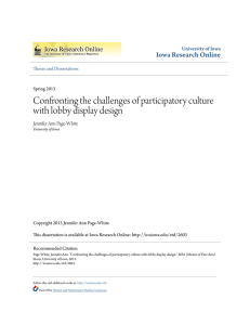 Confronting the challenges of participatory culture with lobby display