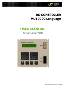 MU1000C Language - EVI Electronics