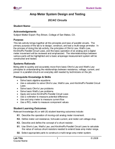 Amp Meter System Design and Testing