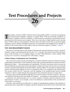 Chapter 26 - Test Procedures and Projects