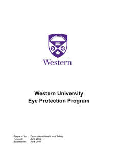 Western University Eye Protection Program