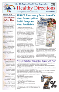 Prescription Safety Tips: - Tuba City Regional Health Care