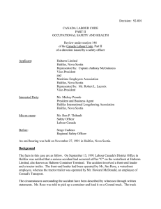 PDF Version 14 KB - Occupational Health and Safety Tribunal Canada