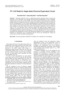 PV Cell Model by Single-diode Electrical Equivalent Circuit