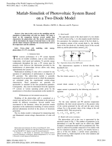 Matlab-Simulink of Photovoltaic System Based on a Two