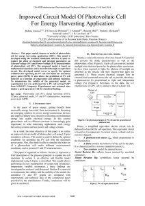 Improved Circuit Model of Photovoltaic Cell for Energy Harvesting