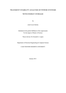 transient stability analysis of power systems with energy storage