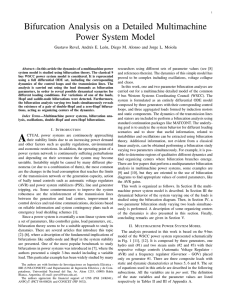 Bifurcation Analysis on a Detailed Multimachine Power System Model