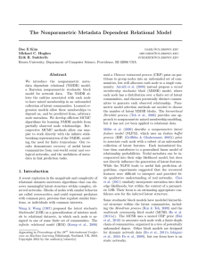 The Nonparametric Metadata Dependent Relational Model Dae Il