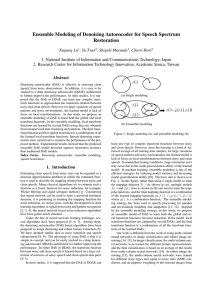 Ensemble Modeling of Denoising Autoencoder for Speech Spectrum