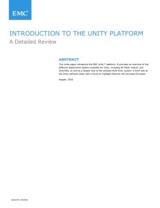 Introduction to the Unity Platform