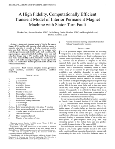 A High Fidelity, Computationally Efficient Transient Model of Interior