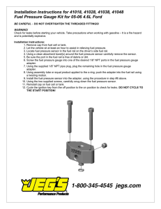 JEGS 41018 Fuel Pressure Gauge Adapter Installation Instructions