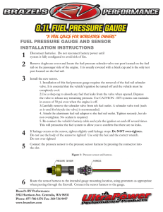 fuel pressure gauge and sensor installation instructions