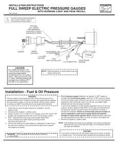 Auto Meter Gauges Installation Instructions