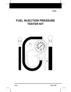 fuel injection pressure tester kit