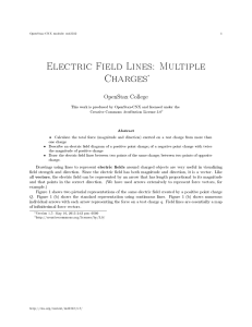 Electric Field Lines: Multiple Charges