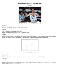 Explore static electricity with sticky tape