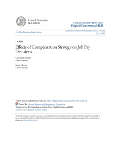 Effects of Compensation Strategy on Job Pay Decisions