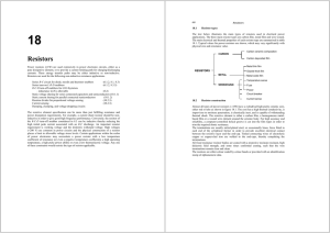 Resistors - Personal WWW Pages