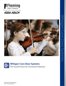 Whisper Core Door Systems - ASSA ABLOY Door Security Solutions