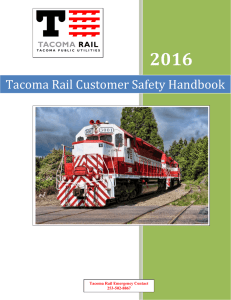 Customer Safety Handbook - Tacoma Public Utilities