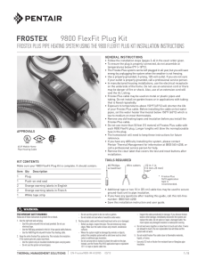 9800 FlexFit Plug Kit - Pentair Thermal Management