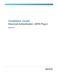 Advanced Authentication - ADFS Plug-in