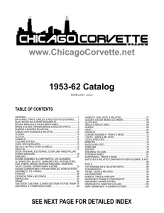 table of contents - Chicago Corvette