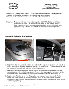Hydraulic Cylinder Inspection Porsche 911/996/997 Carrera Do