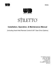 Stiletto Manual - Rev 06 - Will-Burt