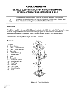 oil field electric actuator instruction manual special applications
