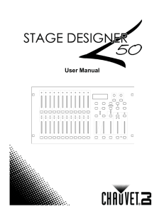 Stage Designer 50 User Manual Rev. 10