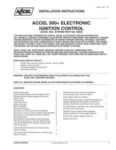 ACCEL 500+ Electronic Ignition Control