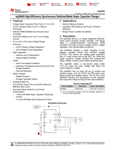 bq24640 High-Efficiency Synchronous Switched