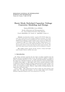 Burst Mode Switched Capacitor Voltage Converter Modeling and