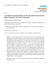 A Switched Capacitor Based AC/DC Resonant Converter for High