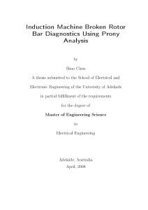 Induction Machine Broken Rotor Bar Diagnostics Using Prony Analysis