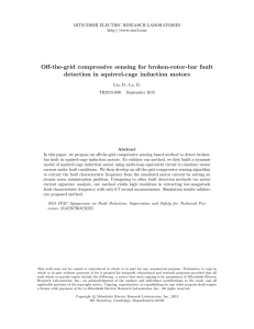 Off-the-grid compressive sensing for broken-rotor