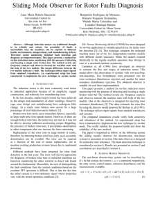 Sliding Mode Observer for Rotor Faults Diagnosis