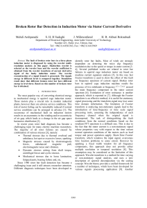 Broken Rotor Bar Detection in Induction Motor via Stator Current