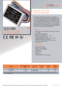 SLD-DIM - GRE Alpha® Electronics