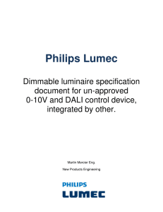 Specification - PHILIPS Lumec