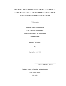 synthesis, characterization and surface attachment of square mixed