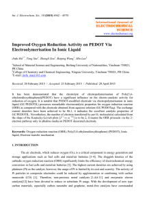 Improved Oxygen Reduction Activity on PEDOT Via