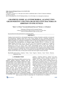 graphene oxide as antimicrobial against two gram