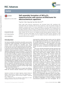 Self-assembly formation of NiCo2O4 superstructures with porous